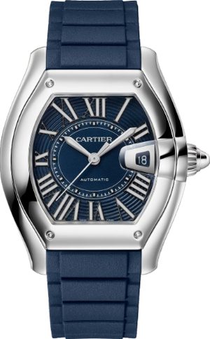 Cartier Roadster Large, blue dial on rubber (WSRD0014)
